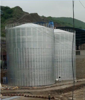 惠农粮食钢板仓的安装全过程不用热焊接